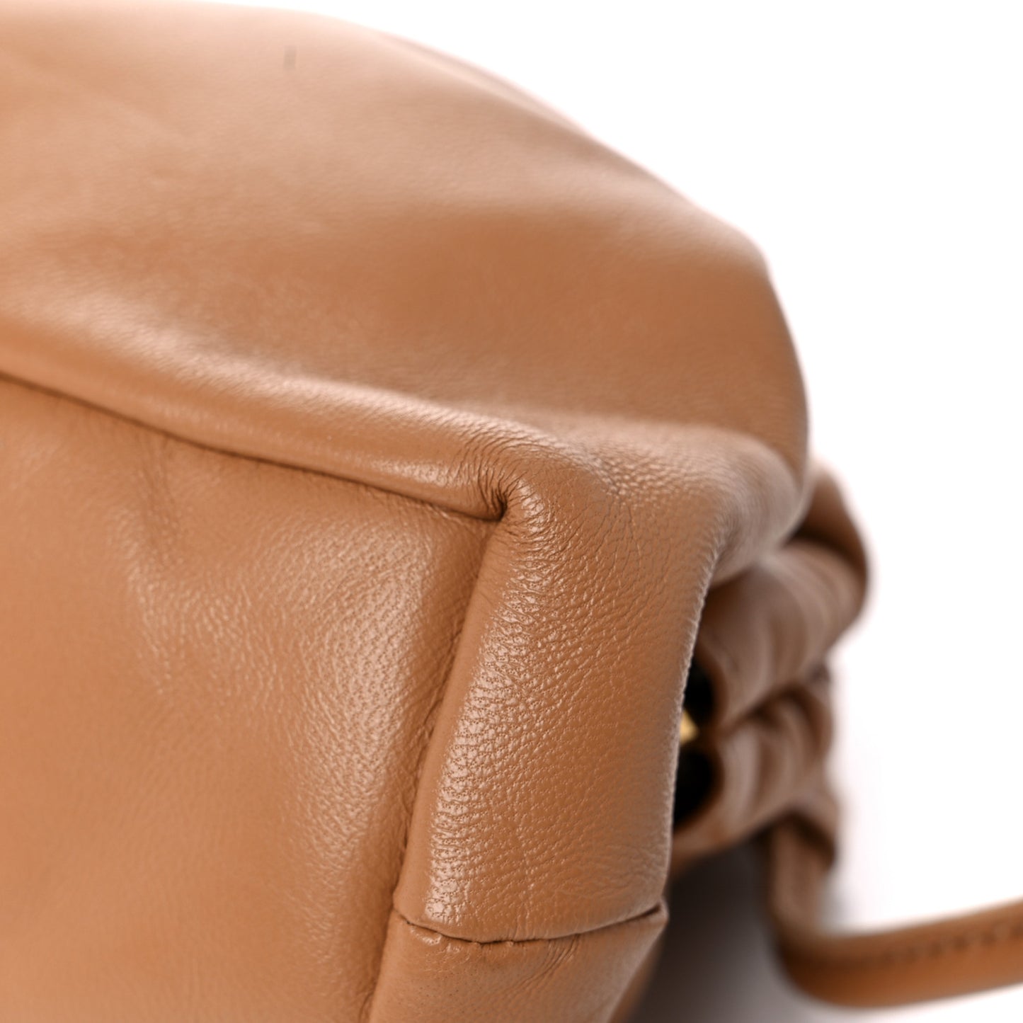 Lambskin Cloud Mini Clutch Caramel