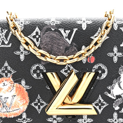 Louis Vuitton Catogram Twist Chain Wallet Black 7 of 9