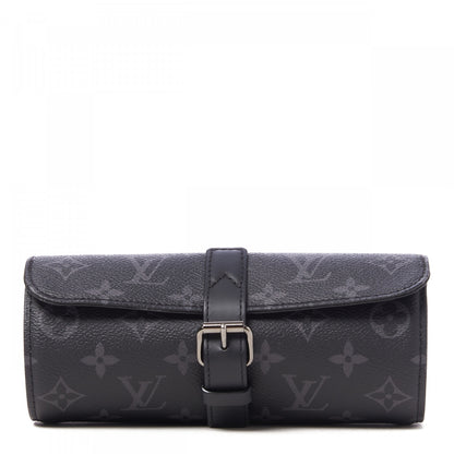 Louis Vuitton Monogram Eclipse 3 Watch Travel Case 1 of 8