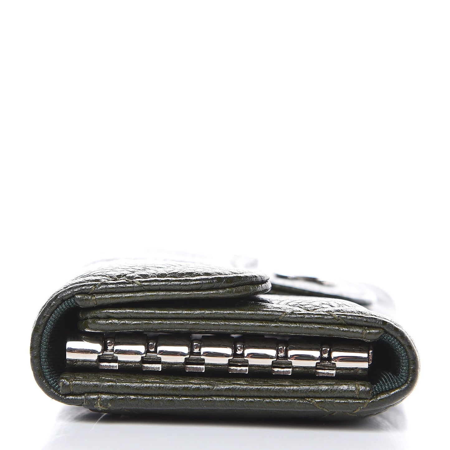 Caviar Quilted 6 Key Holder Green