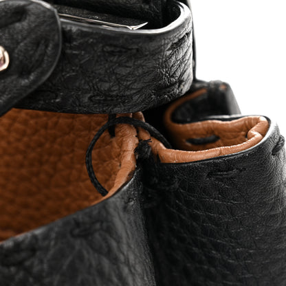 Fendi Cuoio Romano Selleria Bi-Color Mini Peekaboo Iconic Satchel Black Mou 12 of 12