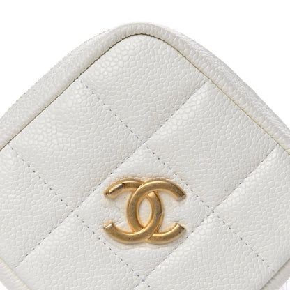 Chanel Caviar Quilted Coin Purse Belt Bag White 10 of 11