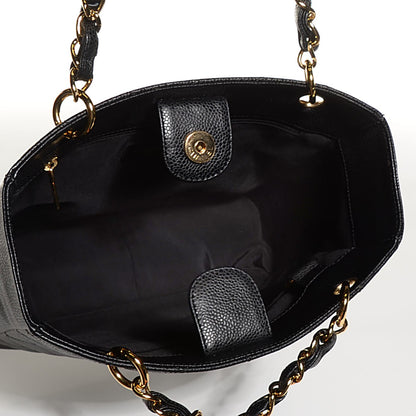 Chanel Caviar Quilted Petit Shopping Tote PST Black 5 of 7