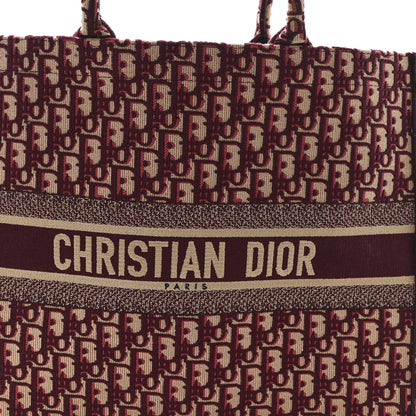 Christian Dior Oblique Large Book Tote Burgundy Multicolor 8 of 11