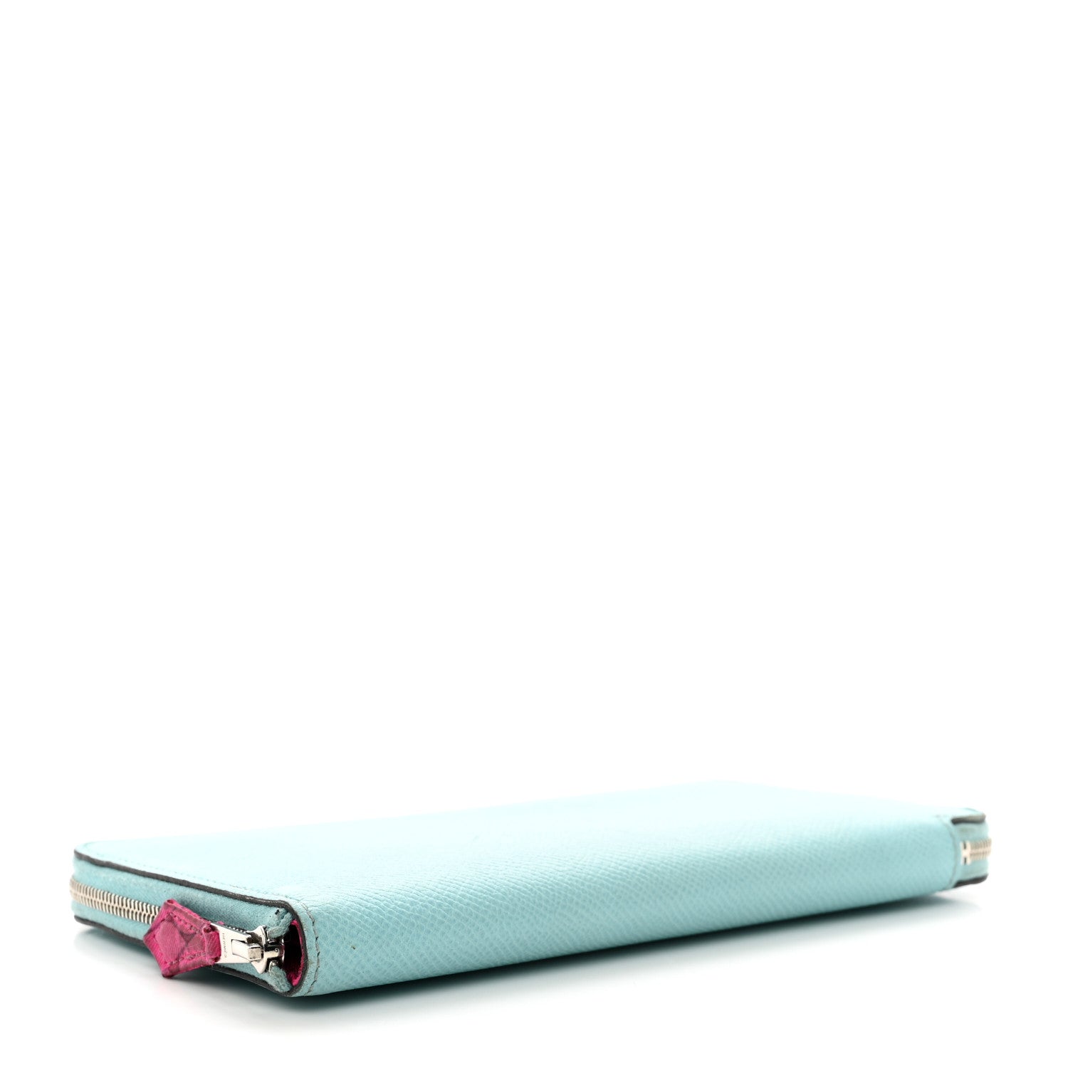 Hermes Epsom Silk'In Wallet Bleu Atoll Rose Tyrien 4 of 10