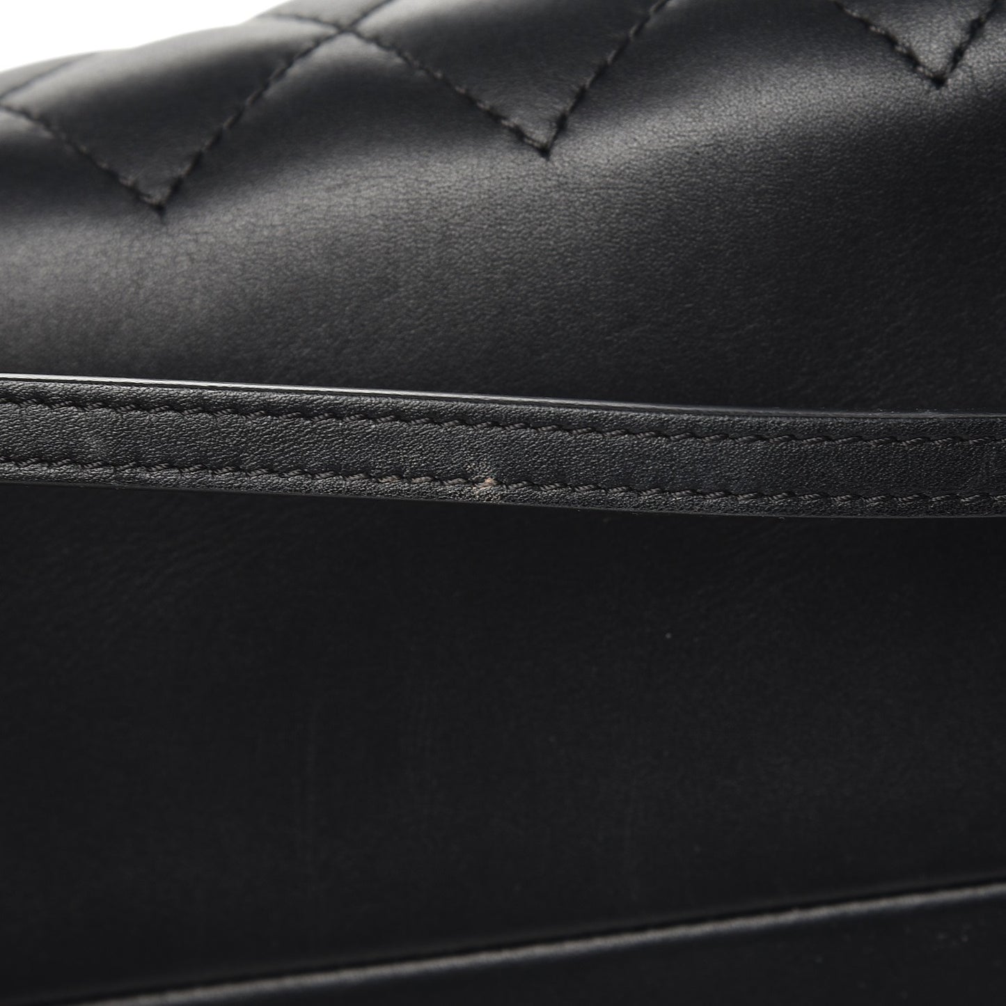 Calfskin Quilted Feather Weight Bowling Bag Black