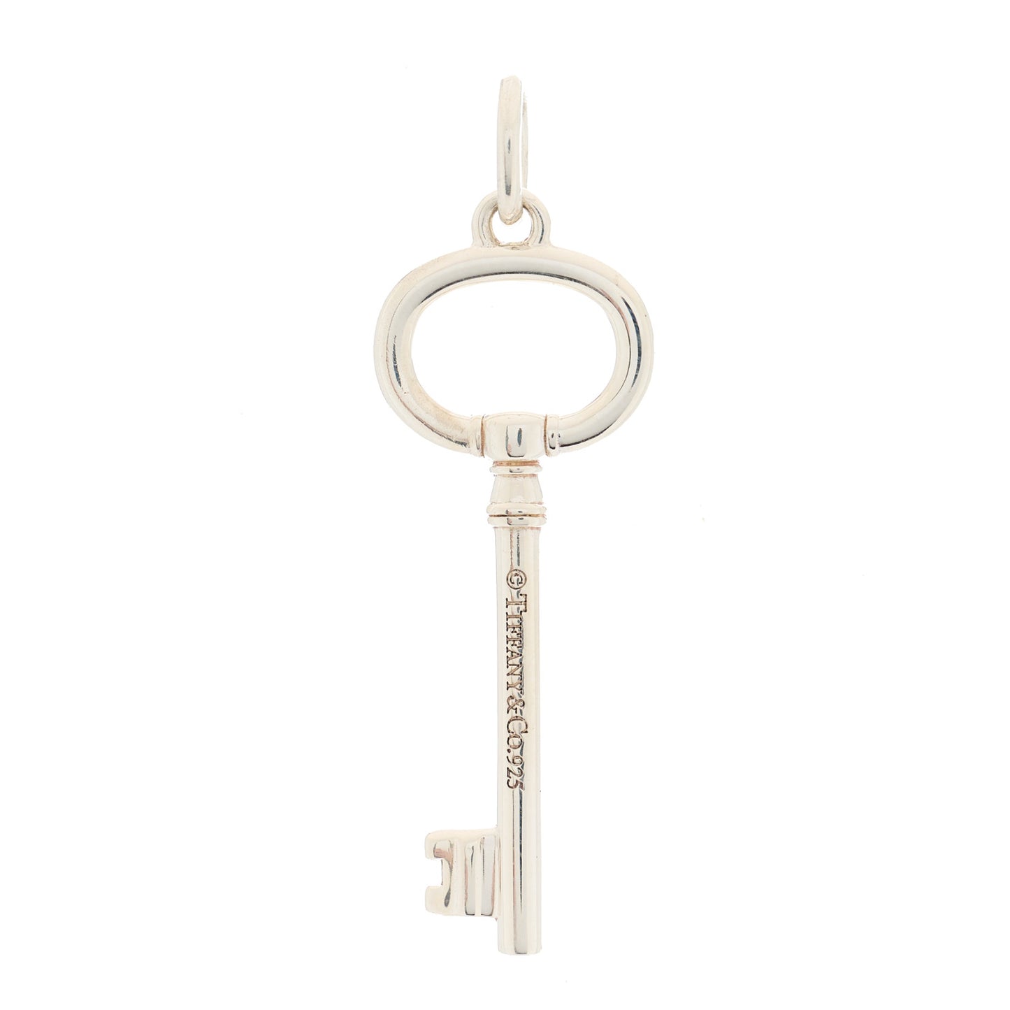 Sterling Silver Small Oval Key Pendant