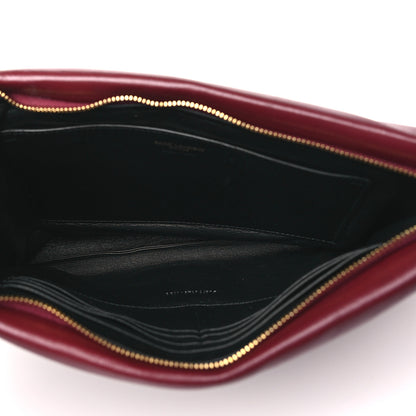 Saint Laurent Lambskin Small Calypso Pouch Rouge Merlot 5 of 10