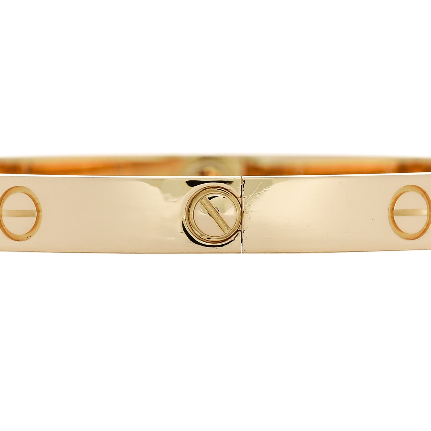 Cartier 18K Yellow Gold 4 Diamond LOVE Bracelet 19 4 of 9