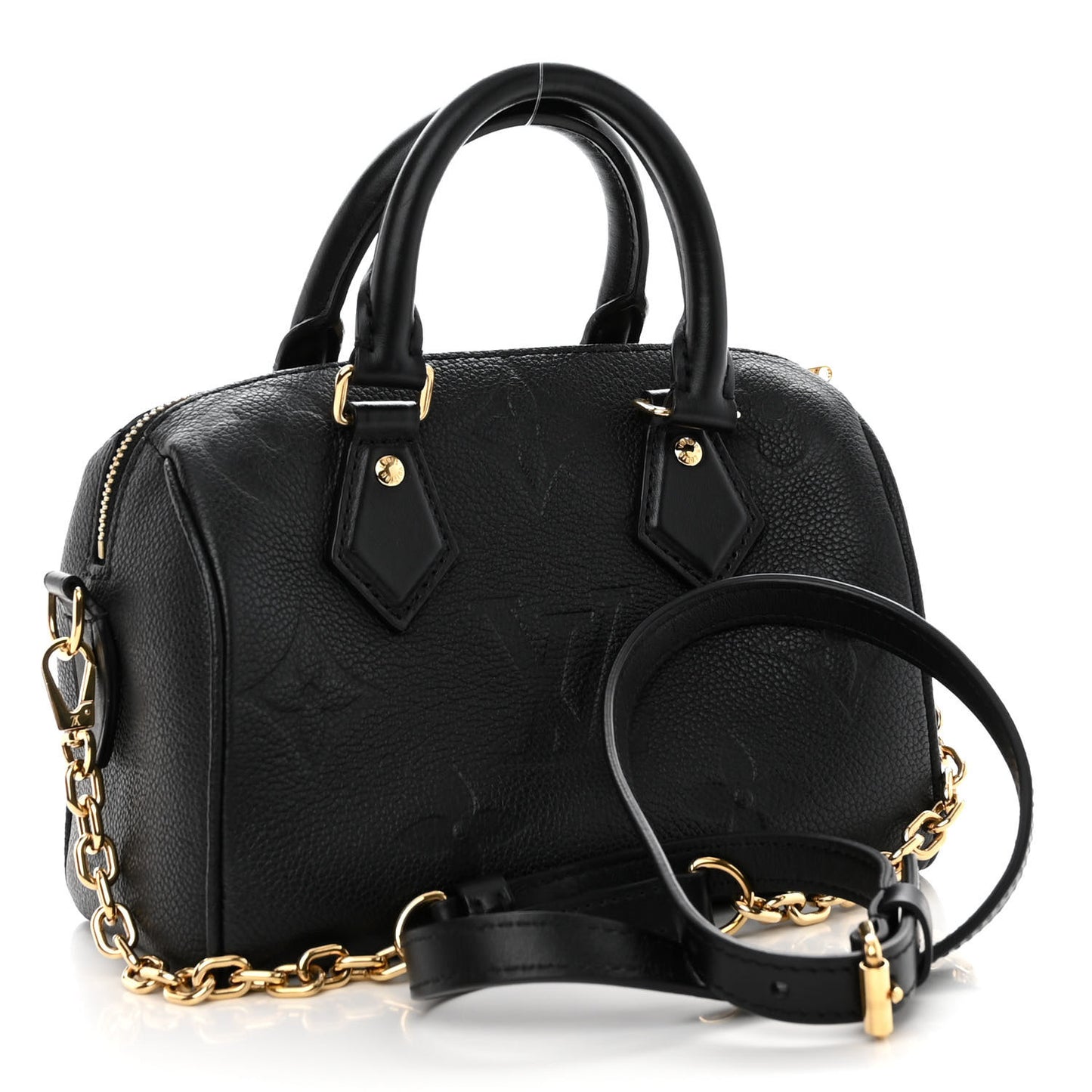 LOUIS VUITTON Empreinte Monogram Giant Speedy Bandouliere 20 Black
