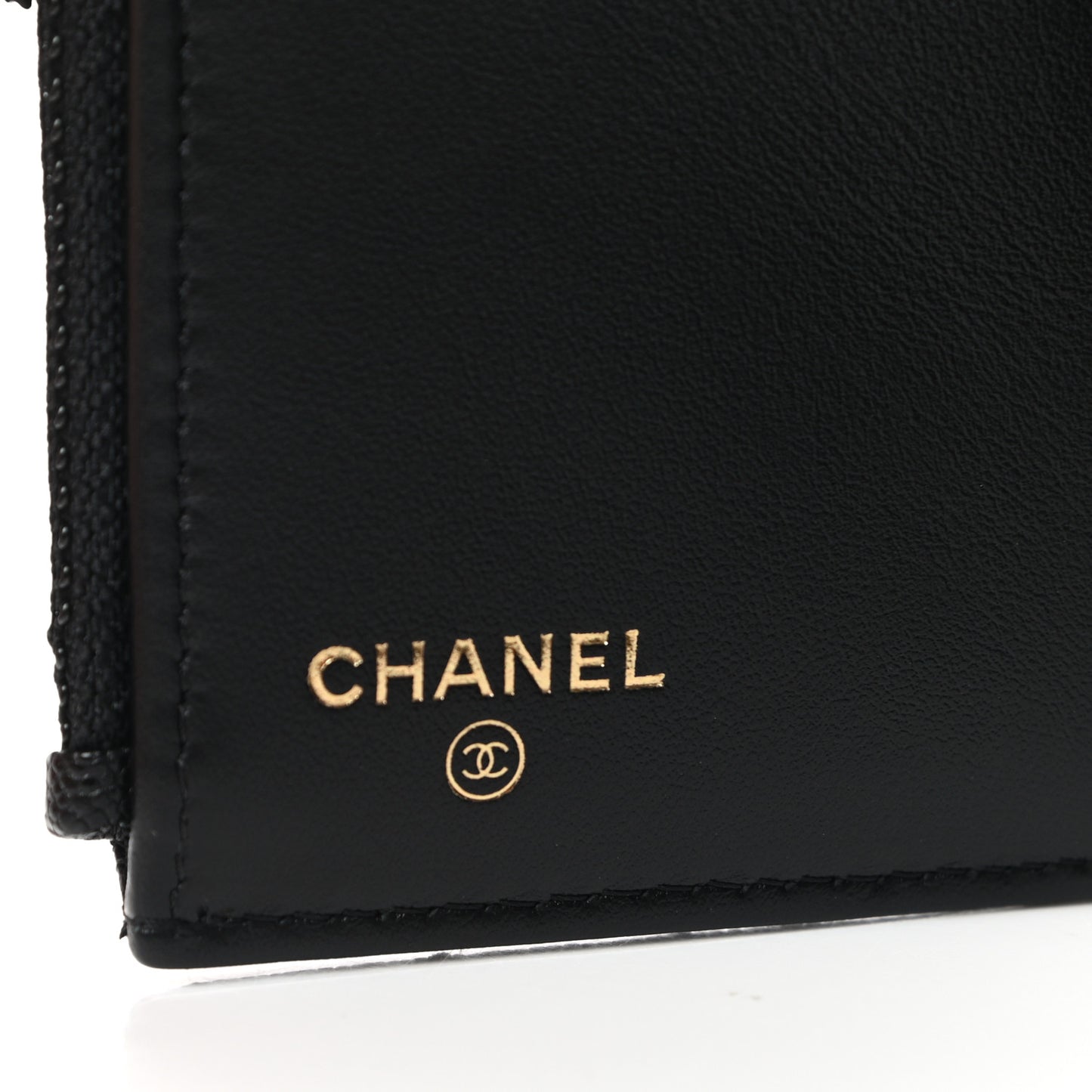 Caviar Quilted Compact Boy Wallet Black
