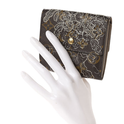 Louis Vuitton Monogram Dentelle Elise Wallet Silver 2 of 11