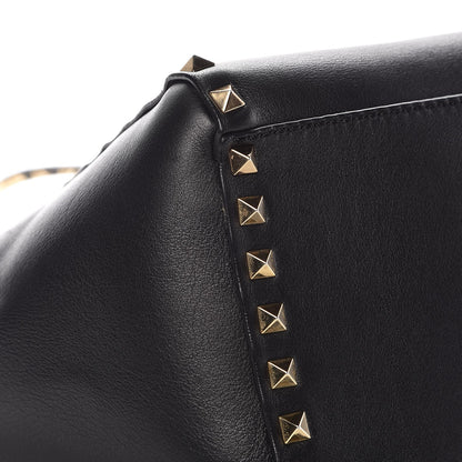 Valentino Garavani Vitello Small Rockstud Double Handle Tote Black 9 of 10