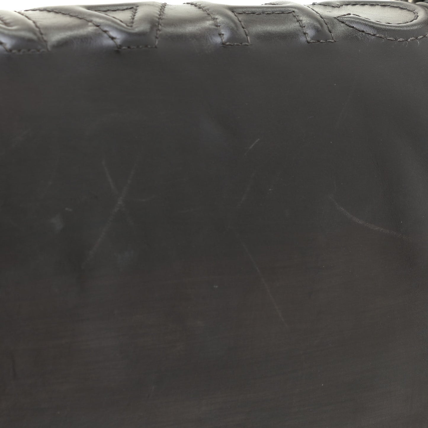 Glazed Calfskin Medium Boy Flap Black Brown