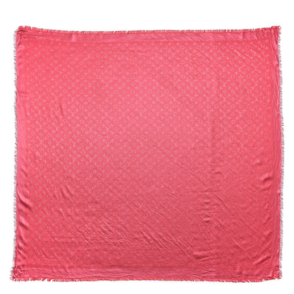 Louis Vuitton Silk Lurex Wool Monogram Shine Shawl Fuchsia 1 of 7