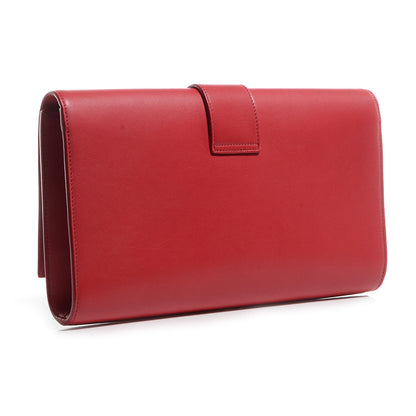 Saint Laurent Calfskin Classic Y Clutch Red 3 of 8