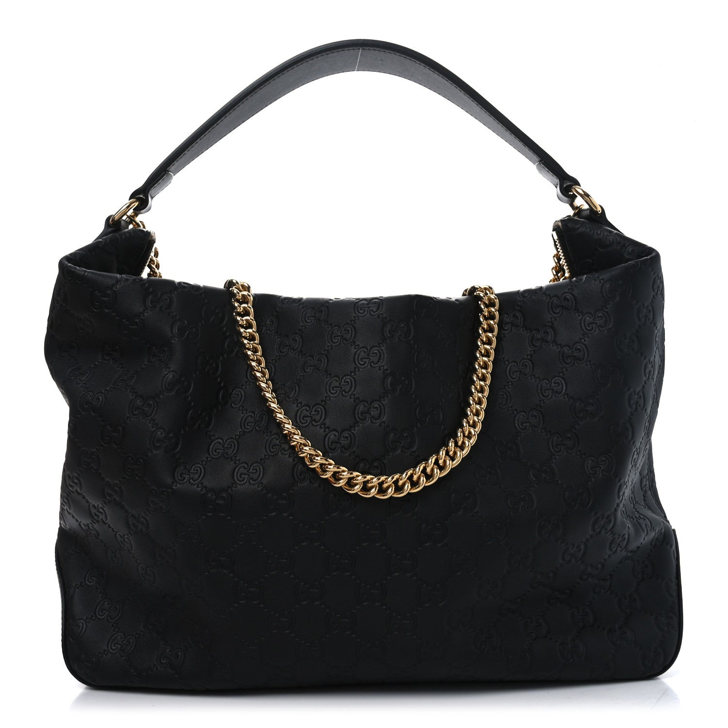 Gucci Guccissima Signature Large Linea A Hobo Black 1 of 10