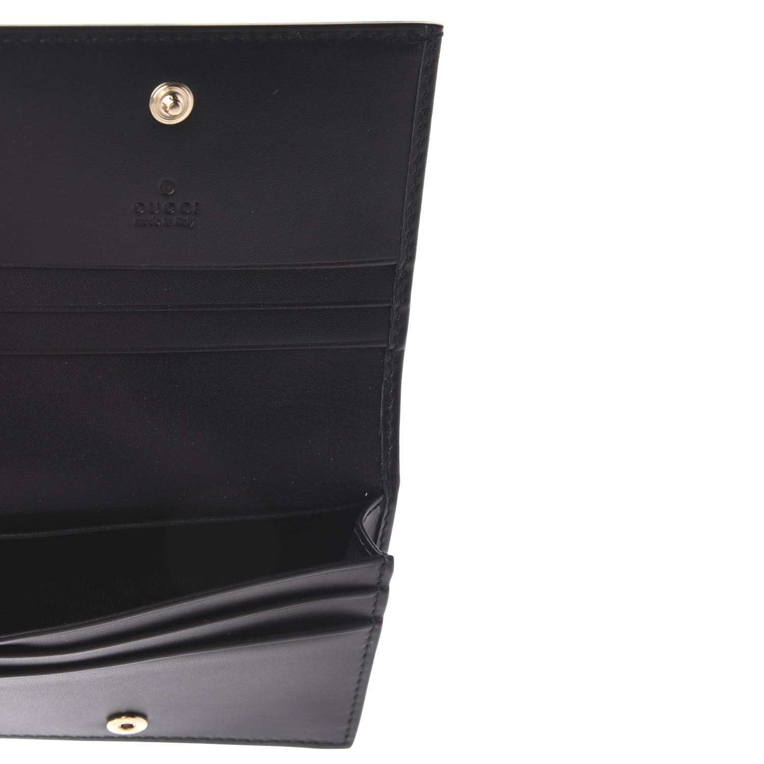 Gucci Guccissima Signature Bowy Card Case Wallet Black 5 of 7