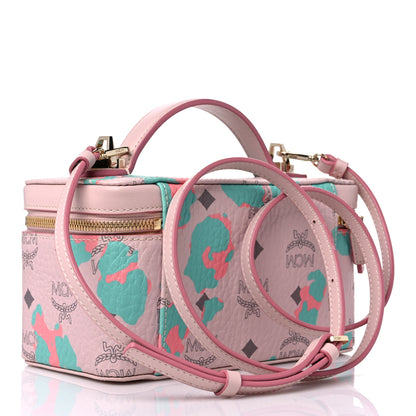 MCM Visetos Floral Leopard Vanity Case Pink 3 of 9