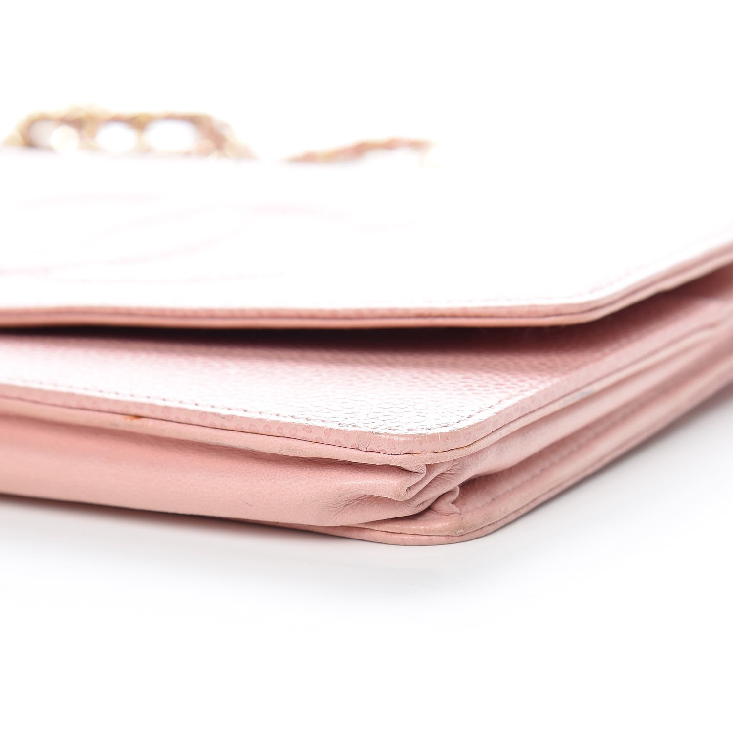 Chanel Caviar Timeless CC Wallet On Chain WOC Pink 10 of 10