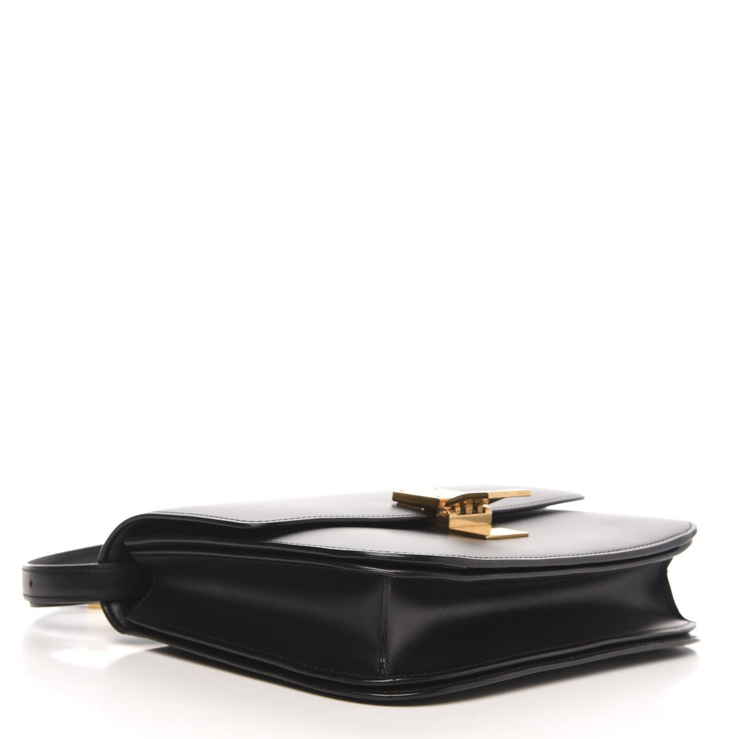 Box Calfskin Medium Classic Box Flap Bag Black