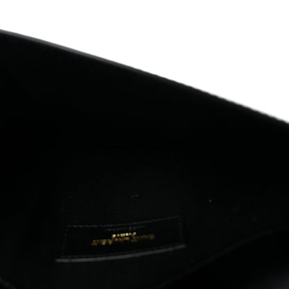 Saint Laurent Smooth Shiny Calfskin Monogram Uptown Pouch Black 5 of 6