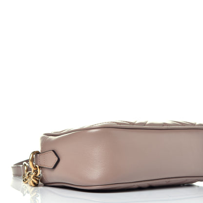 Gucci Calfskin Matelasse Small GG Marmont Chain Shoulder Bag Porcelain Rose 8 of 9