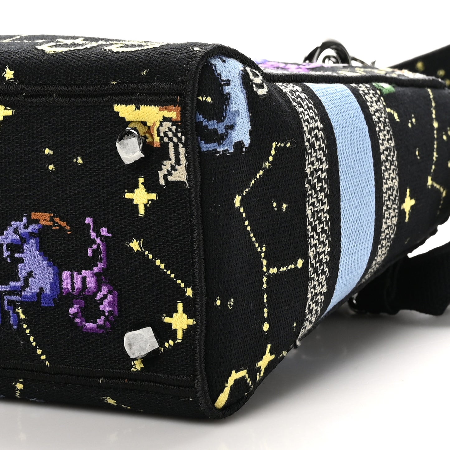 Canvas Pixel Zodiac Embroidered Medium Lady D-Lite Nero Multicolor