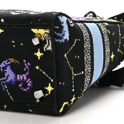 Christian Dior Canvas Pixel Zodiac Embroidered Medium Lady D-Lite Nero Multicolor 10 of 10
