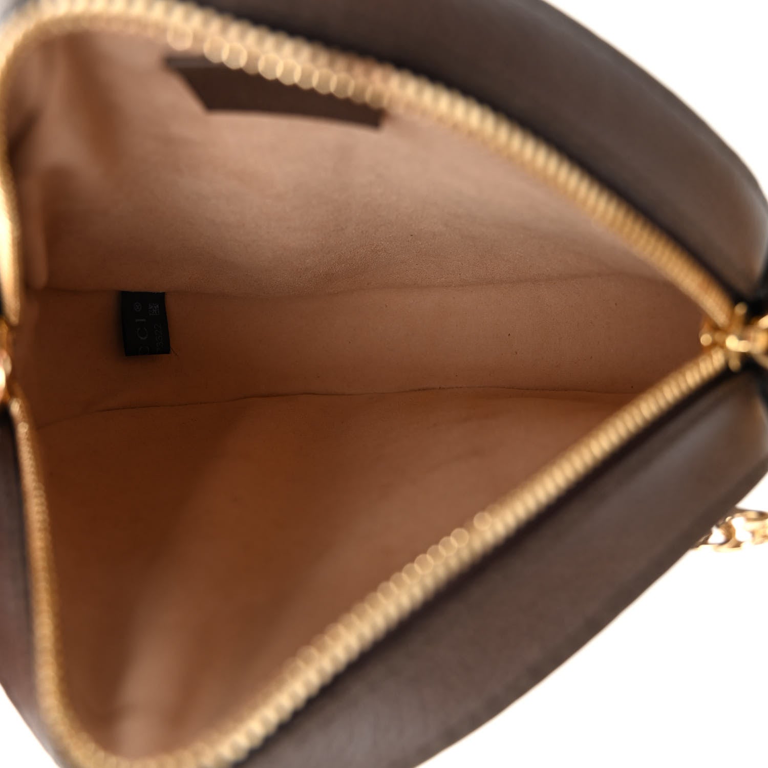 Gucci GG Supreme Monogram Web Mini Ophidia Round Shoulder Bag Brown 5 of 9