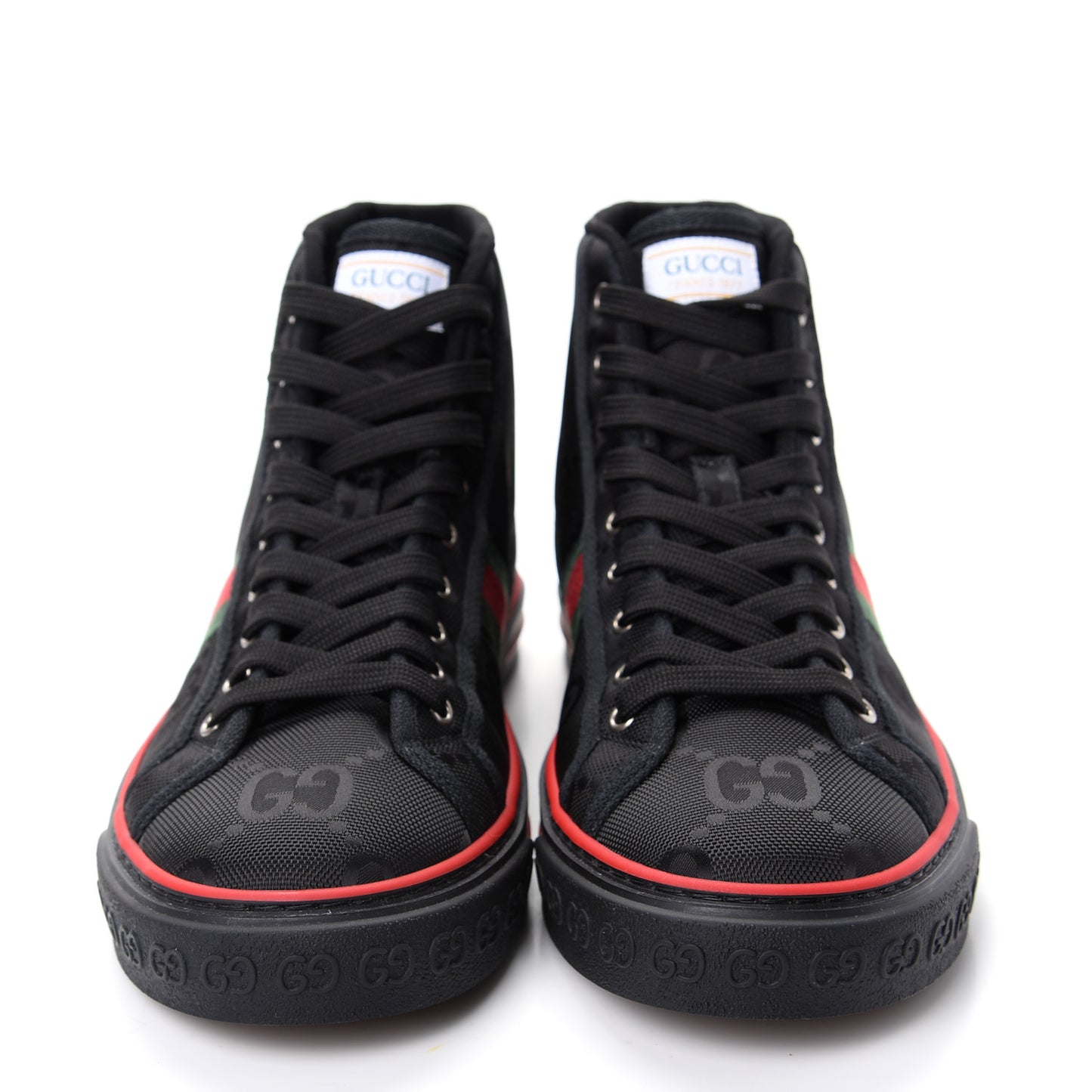 Econyl Nylon Web Monogram Off The Grid Mens 1977 Tennis High Top Sneakers 9 Black