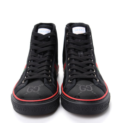 Gucci Econyl Nylon Web Monogram Off The Grid Mens 1977 Tennis High Top Sneakers 9 Black 2 of 10