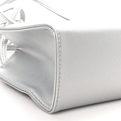 Telfar Metallic Vegan Leather Small Shopping Bag Silver 8 of 9