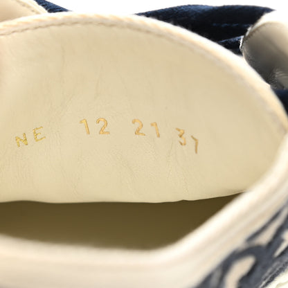 Christian Dior Canvas Oblique Walk'N'Dior Low Top Sneakers 37 Deep Blue 8 of 8