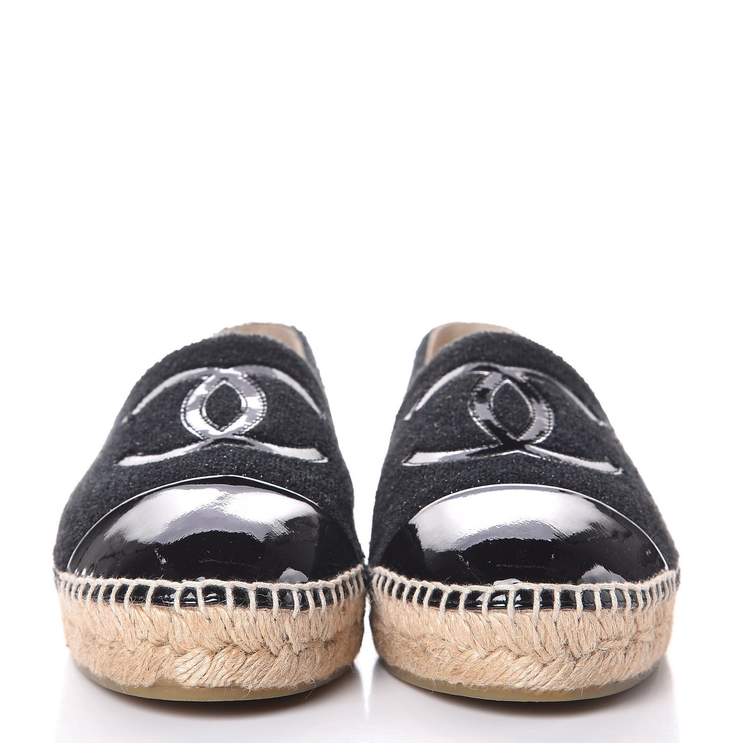 Tweed Patent CC Espadrilles 40 Black