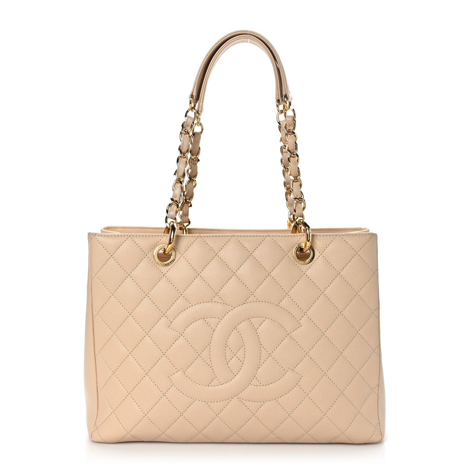 Chanel Caviar Quilted Grand Shopping Tote GST Beige Clair 1 of 10