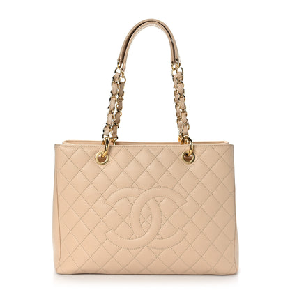 Chanel Caviar Quilted Grand Shopping Tote GST Beige Clair 1 of 10