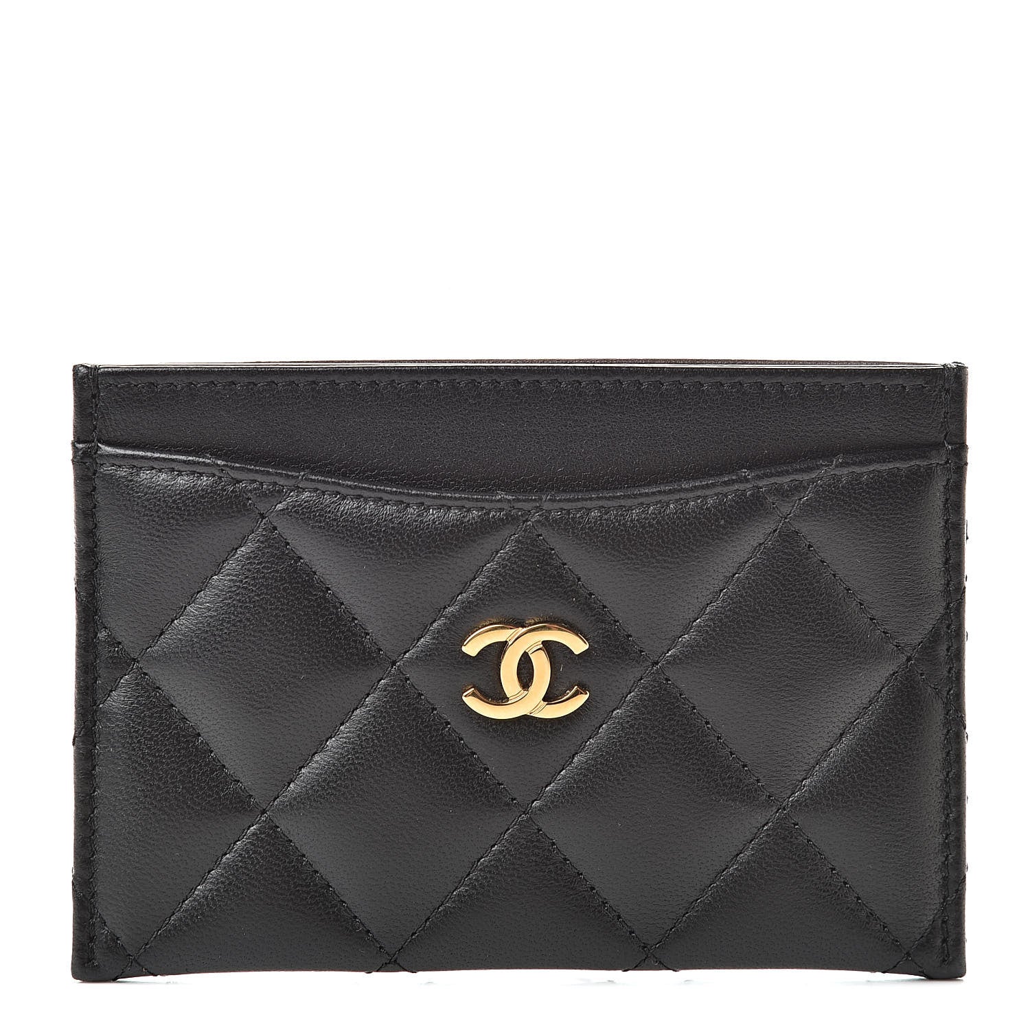 Chanel Lambskin Quilted Card Holder Black 1 of 11