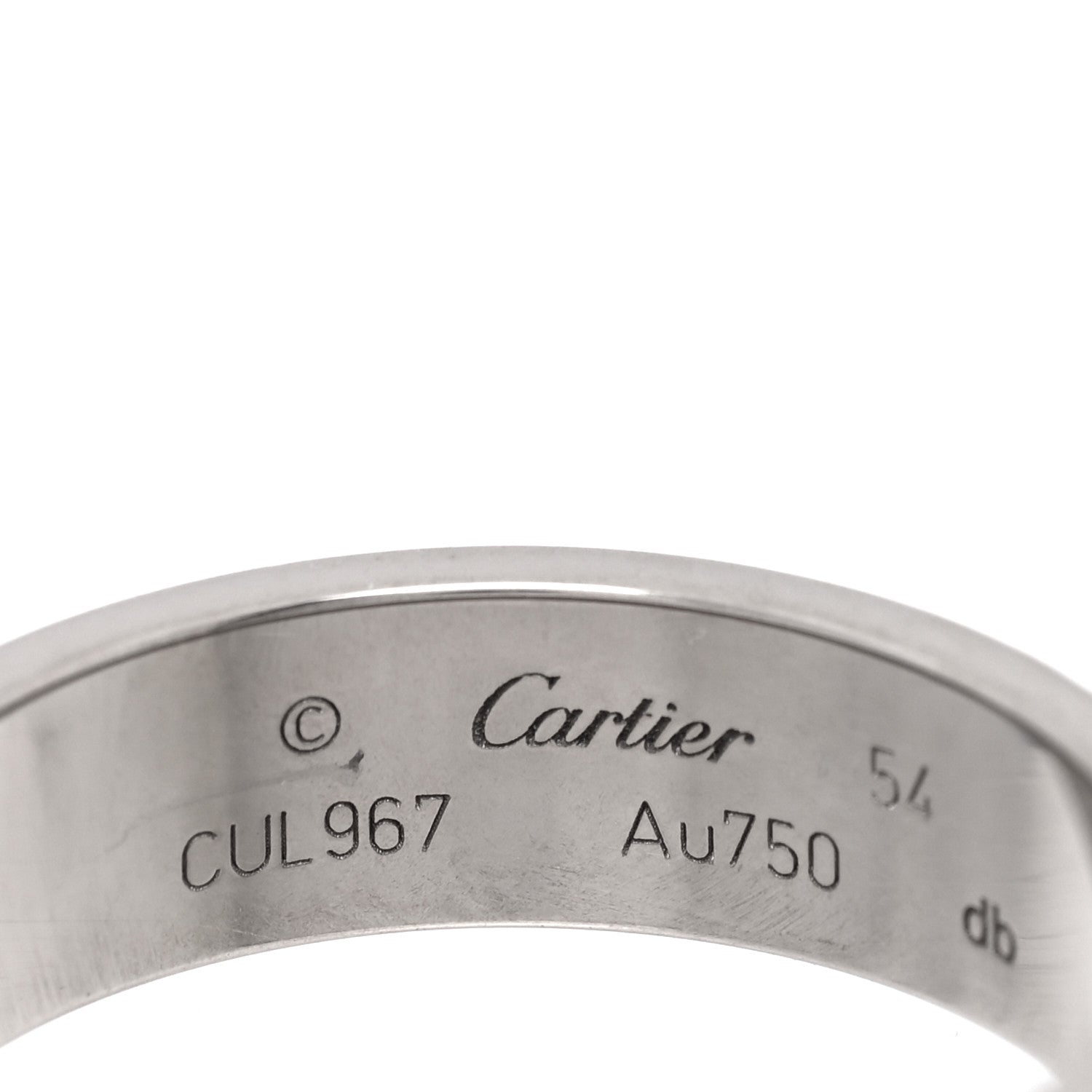 Cartier 18K White Gold 5.5mm LOVE Ring 54 7 4 of 4