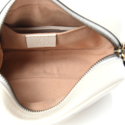 Gucci Calfskin Matelasse Mini GG Marmont Chain Shoulder Bag White 5 of 10