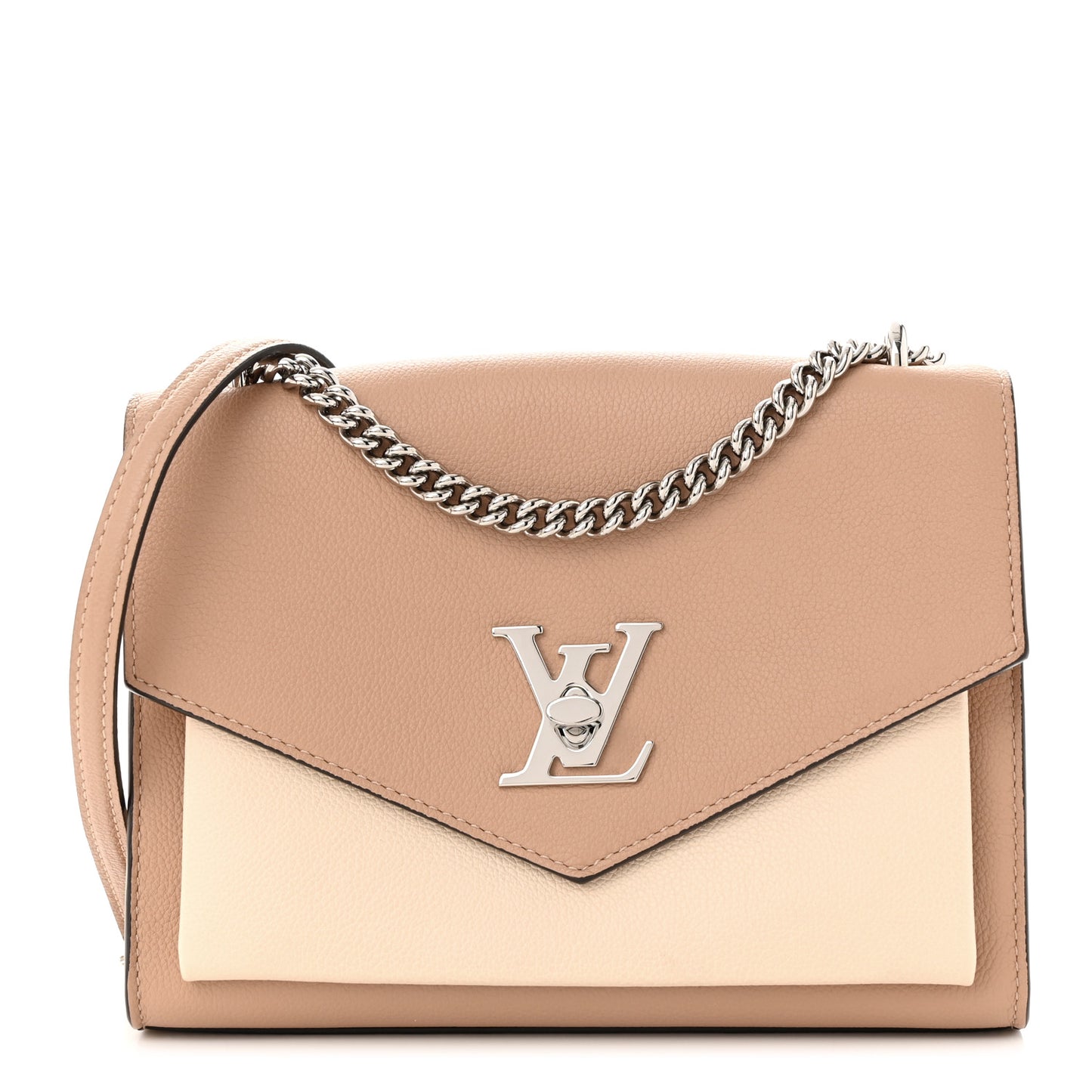 Soft Calfskin My Lockme Chain Bag BB Quartz