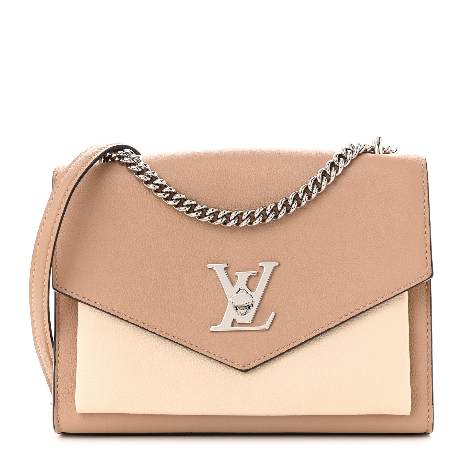 Louis Vuitton Soft Calfskin My Lockme Chain Bag BB Quartz 1 of 10