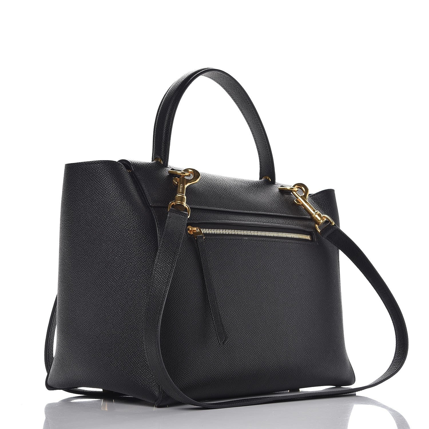 Celine Grained Calfskin Mini Belt Bag Black 3 of 10