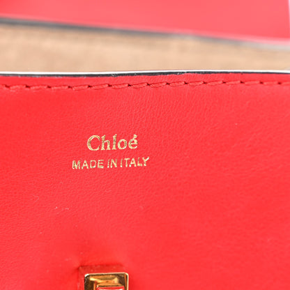 Chloe Shiny Calfskin Mini Drew Crossbody Backpack Juicy Red 6 of 9