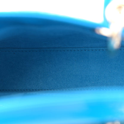 Christian Dior Patent Cannage Mini Lady Dior Blue 5 of 10
