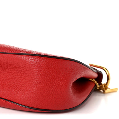 Chloe Grained Lambskin Mini Drew Shoulder Bag Plaid Red 9 of 10