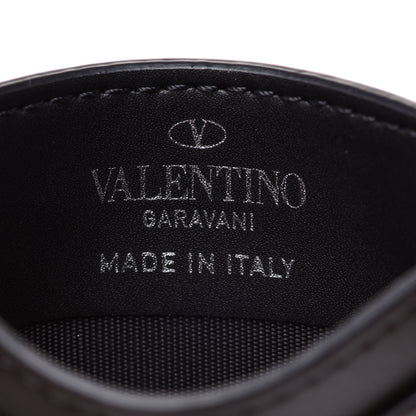 Valentino Garavani Calfskin VLTN Card Holder Black White 6 of 7