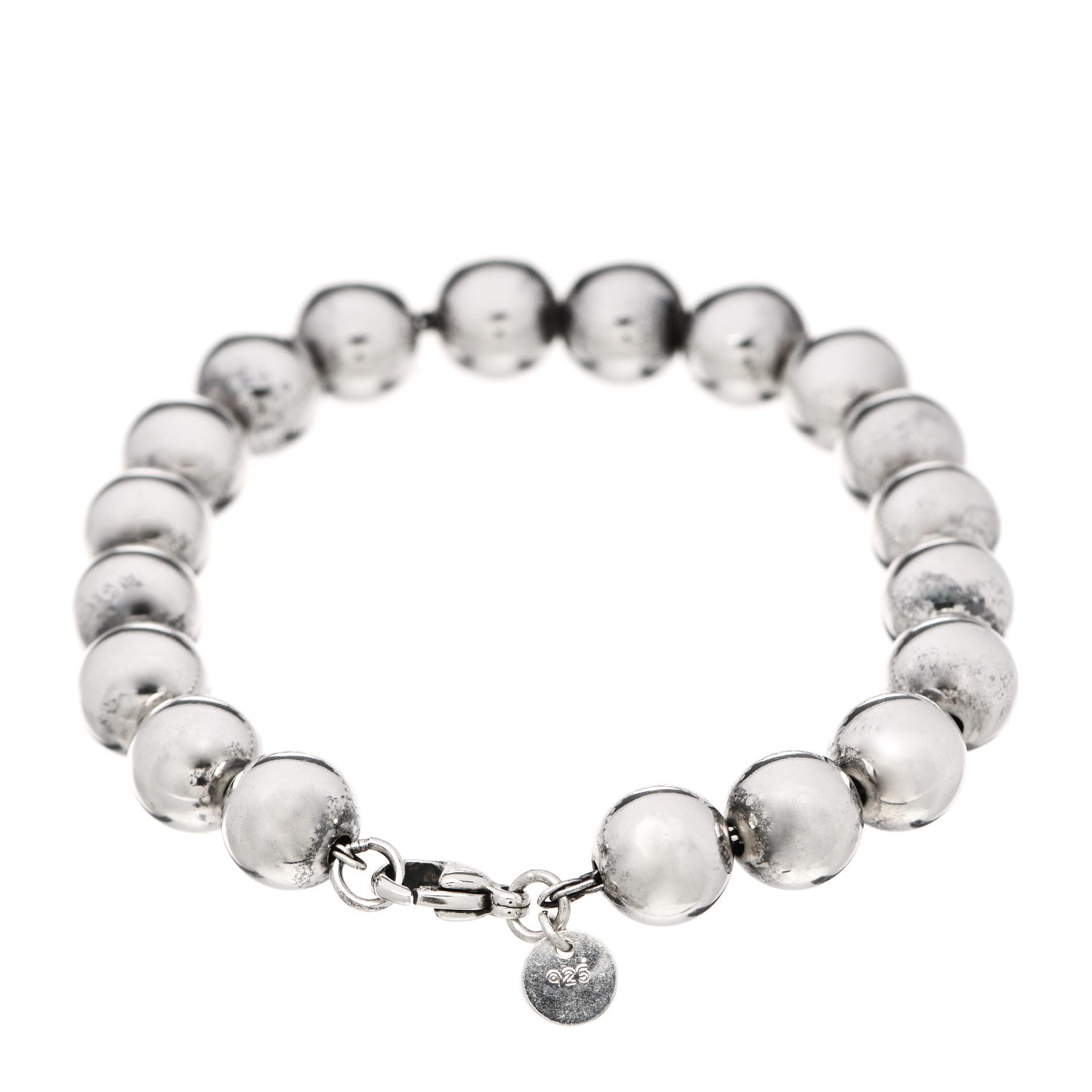 Tiffany Sterling Silver 10mm HardWear Ball Bracelet 2 of 6