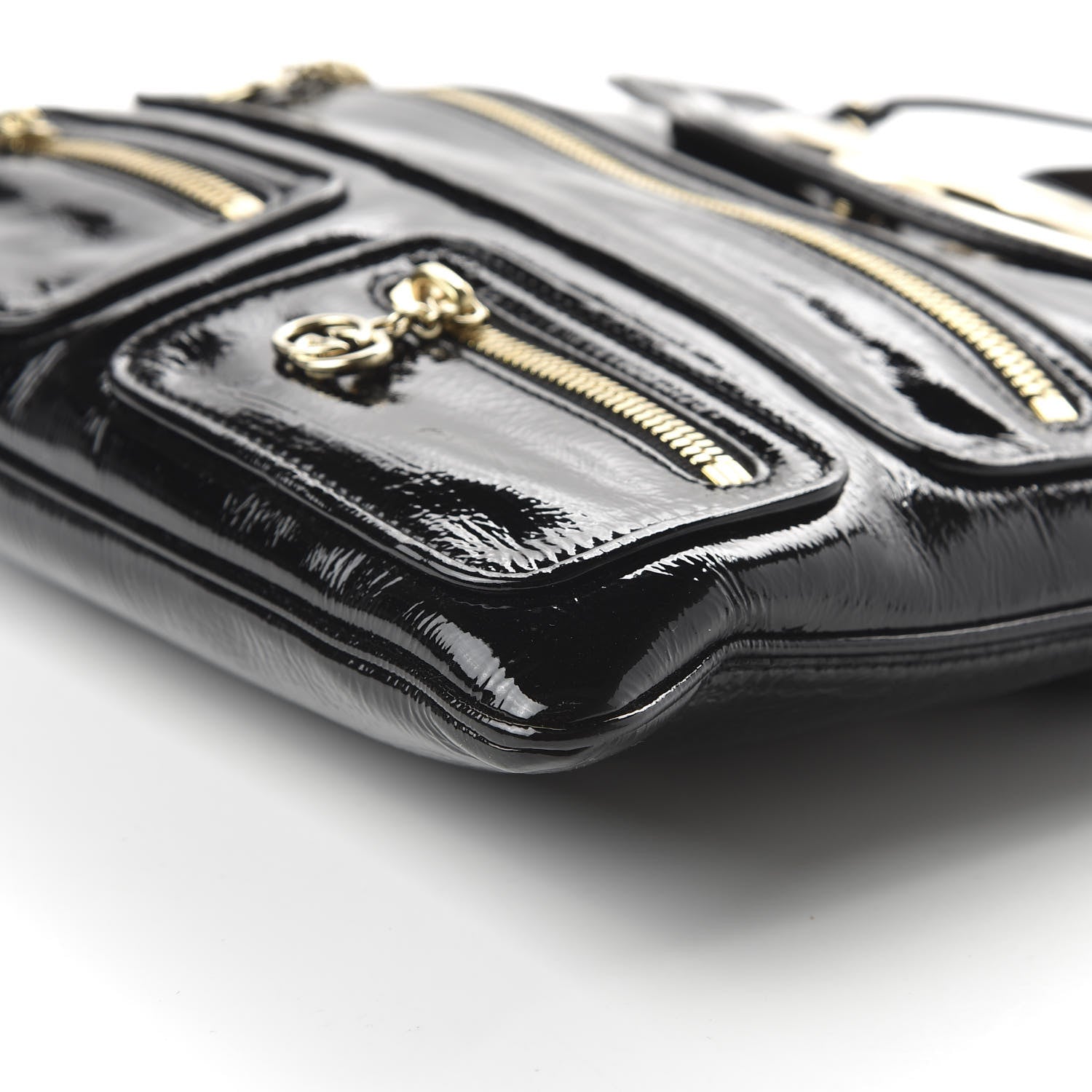 Gucci Patent Britt Messenger Bag Black 8 of 11
