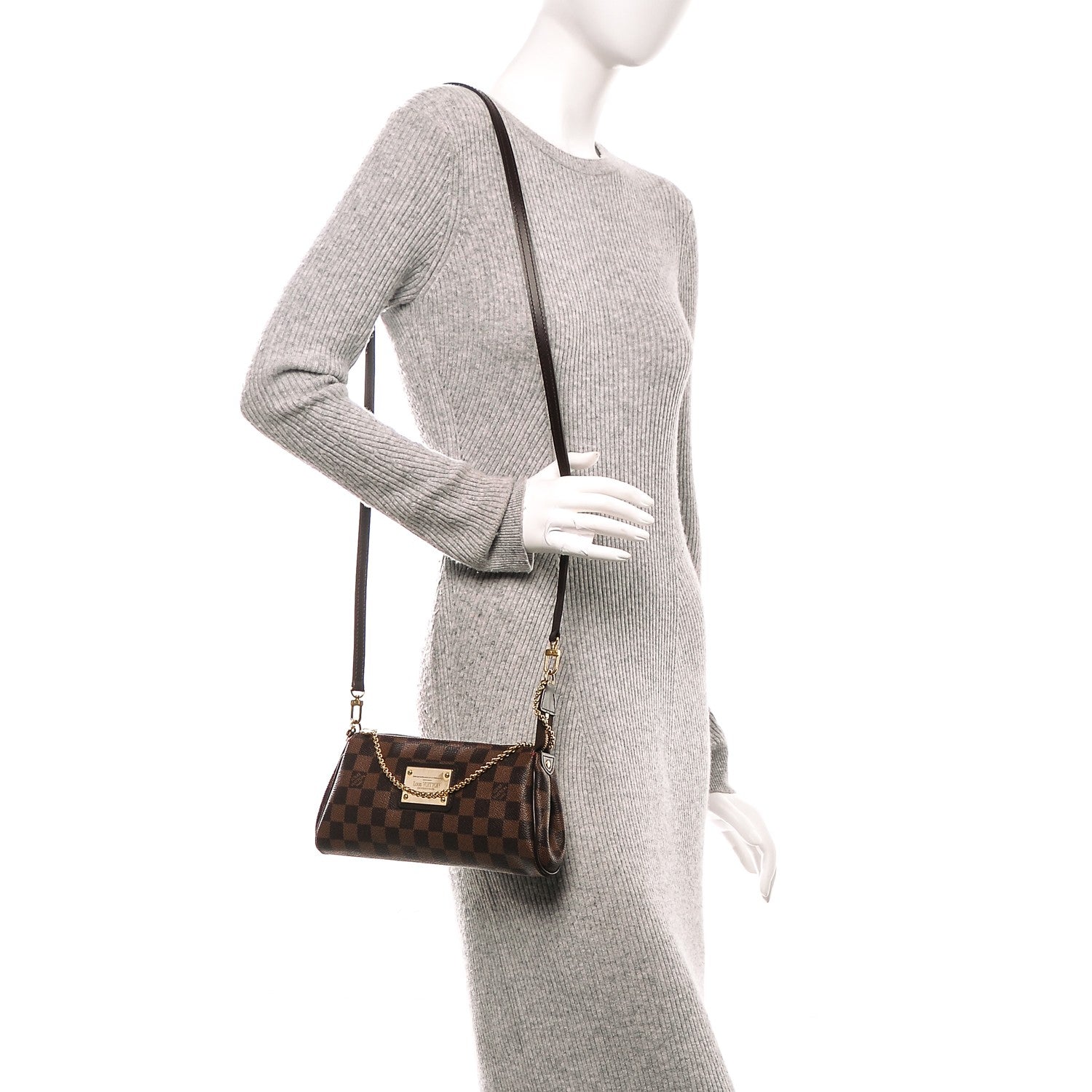 Louis Vuitton Damier Ebene Eva Clutch 2 of 6